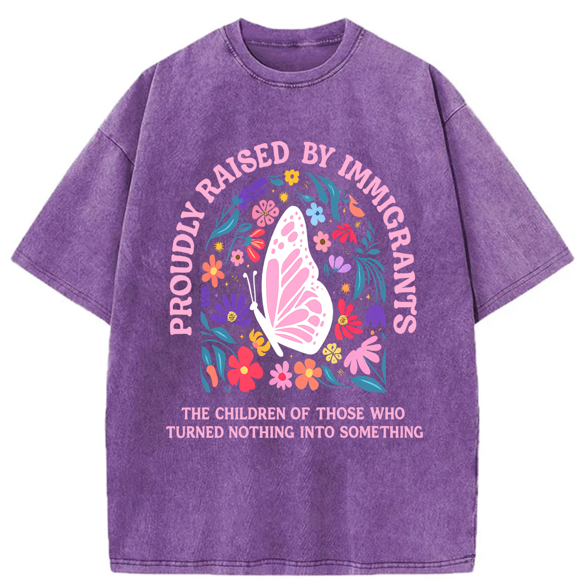 Tokyoviva Proudly Raised By Immigrants Washed T-shirt
