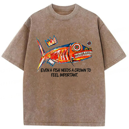 Tokyoviva Lone Fish King Washed T-shirt