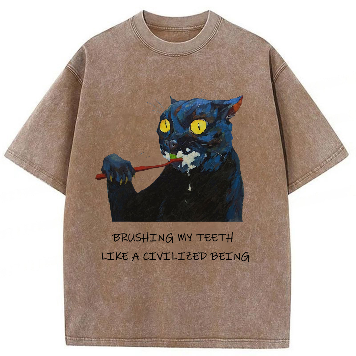 Tokyoviva The Pretender Cat Washed T-shirt