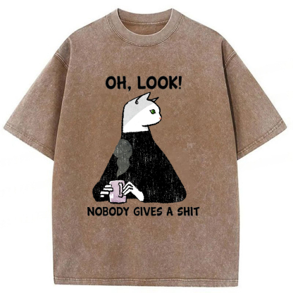 Tokyoviva No One Cares About The Cat Washed T-shirt