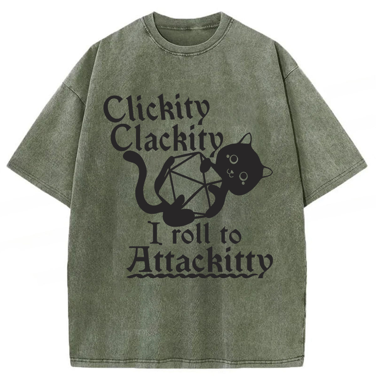Tokyoviva Clickity Clackity I Roll To Attackitty Washed T-shirt