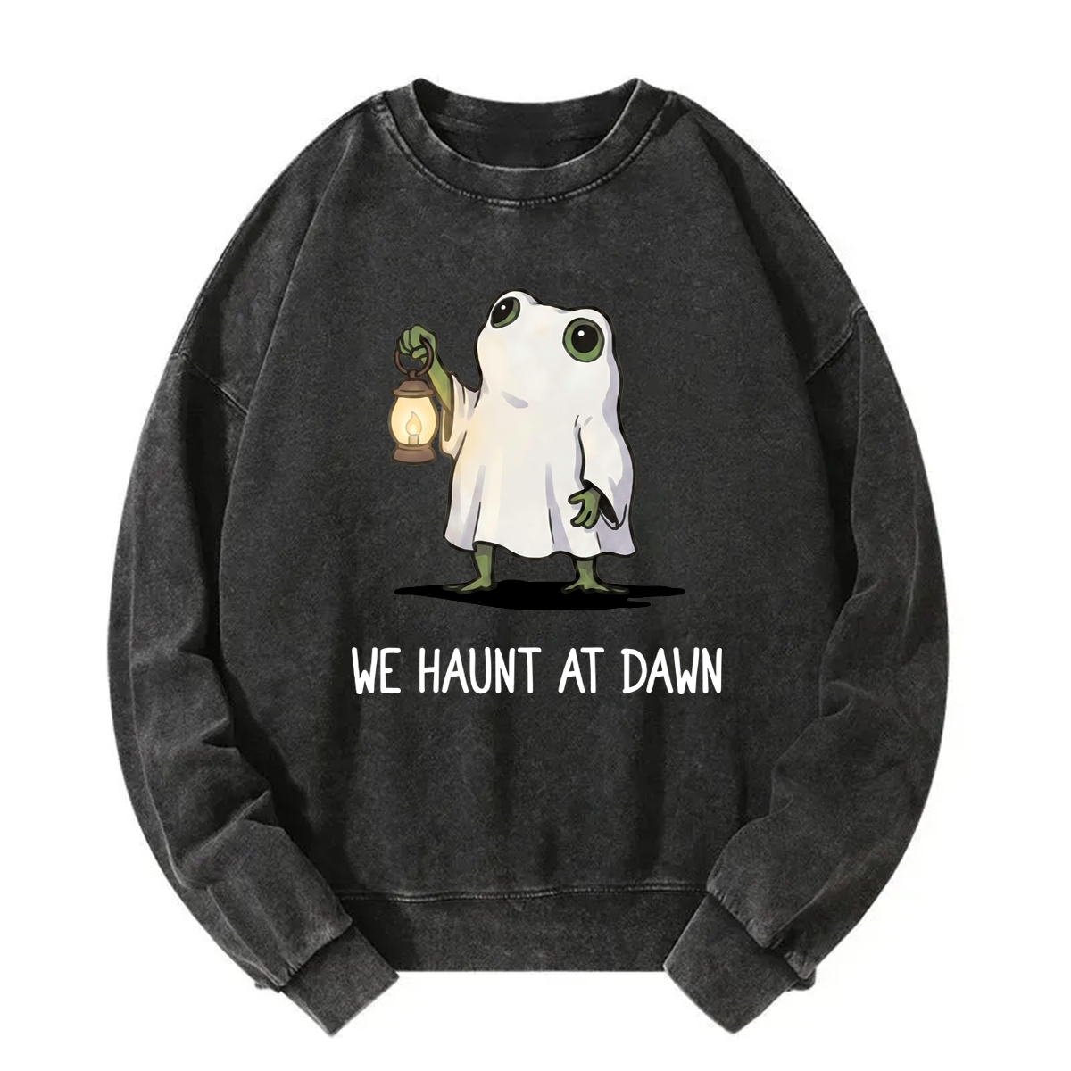 Tokyoviva We Haunt At Dawn Halloween Washed Sweatshirt