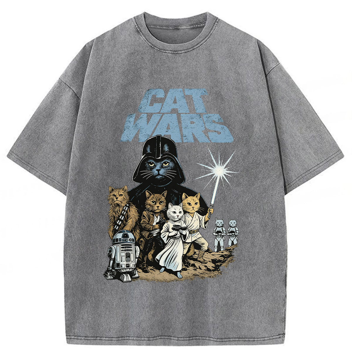 Tokyoviva Planet Cat War Washed T-shirt