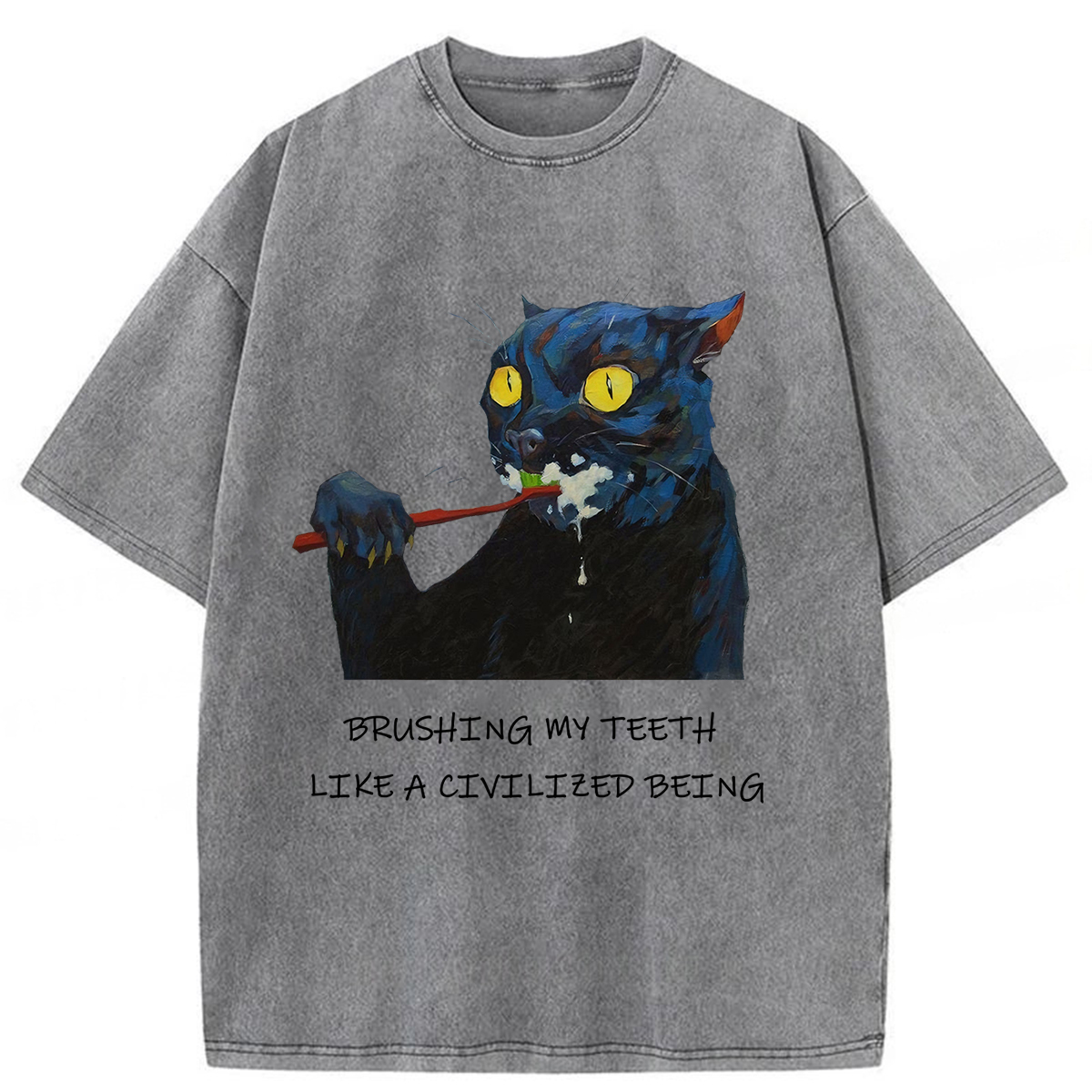 Tokyoviva The Pretender Cat Washed T-shirt