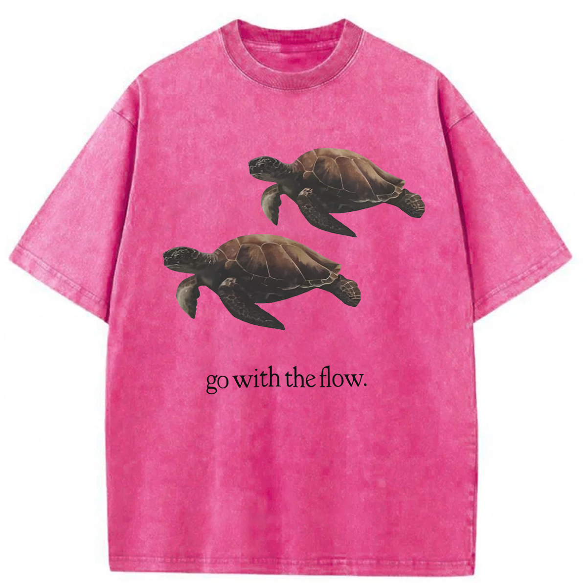 Tokyoviva Turtle Go With The Flow Washed T-shirt