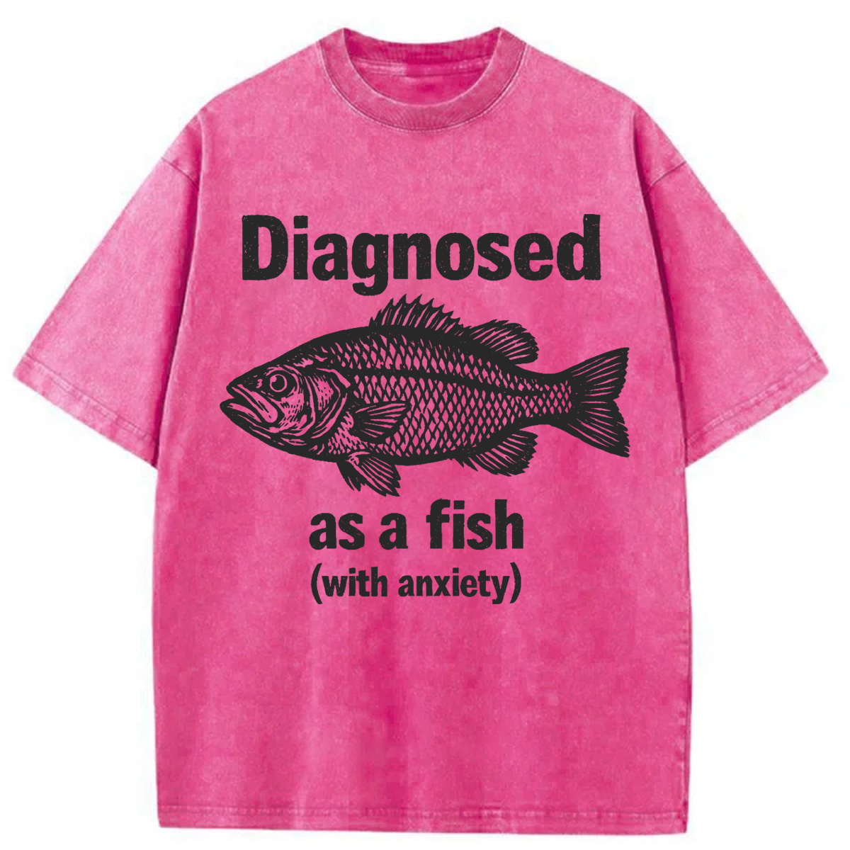 Tokyoviva Diagnosed As A Fish With Anxiety Washed T-shirt