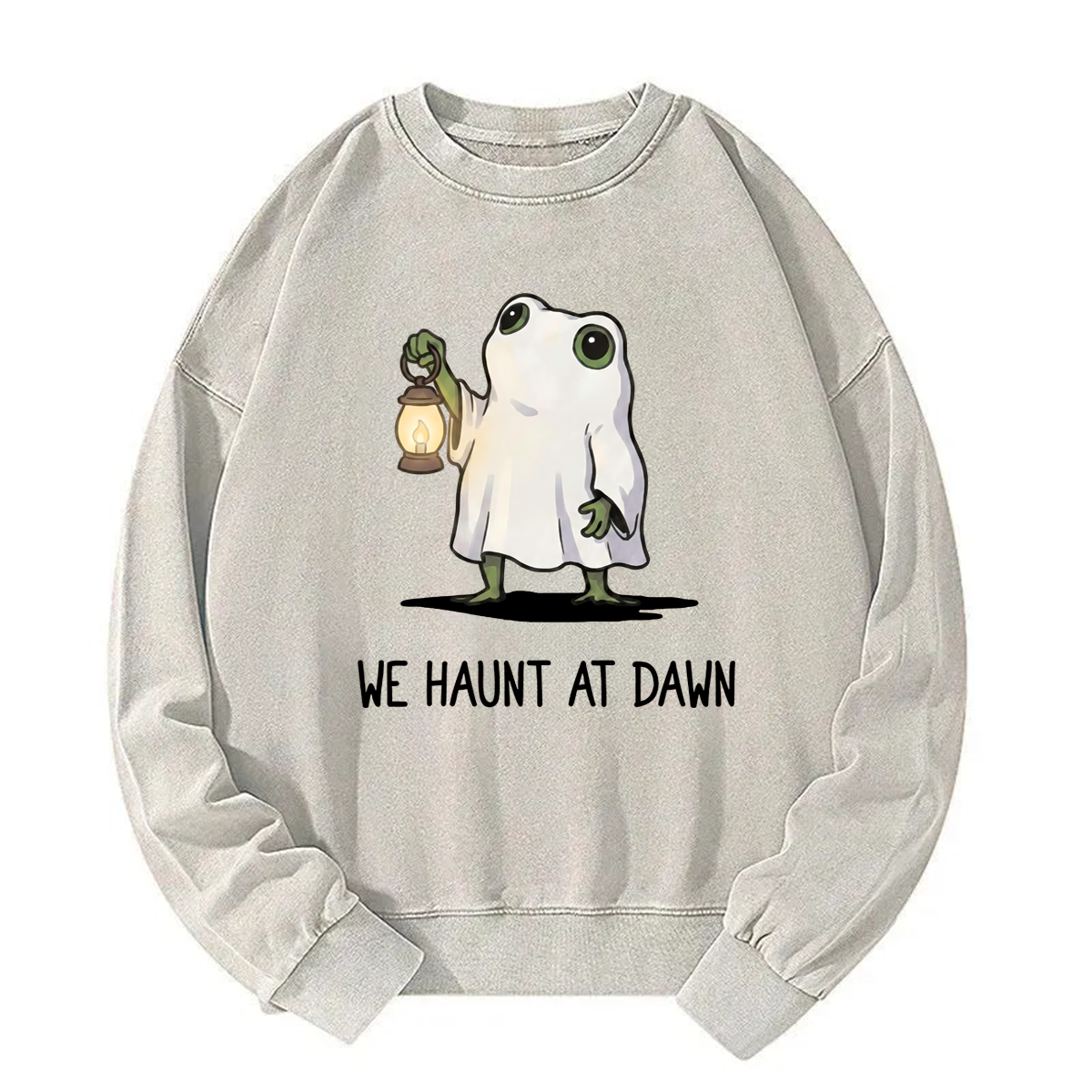 Tokyoviva We Haunt At Dawn Halloween Washed Sweatshirt