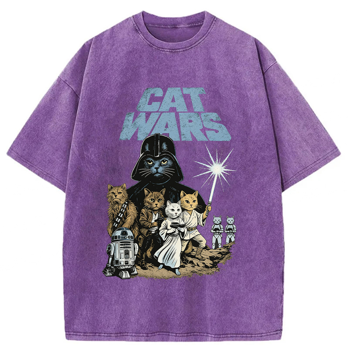 Tokyoviva Planet Cat War Washed T-shirt