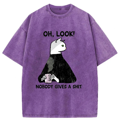 Tokyoviva No One Cares About The Cat Washed T-shirt
