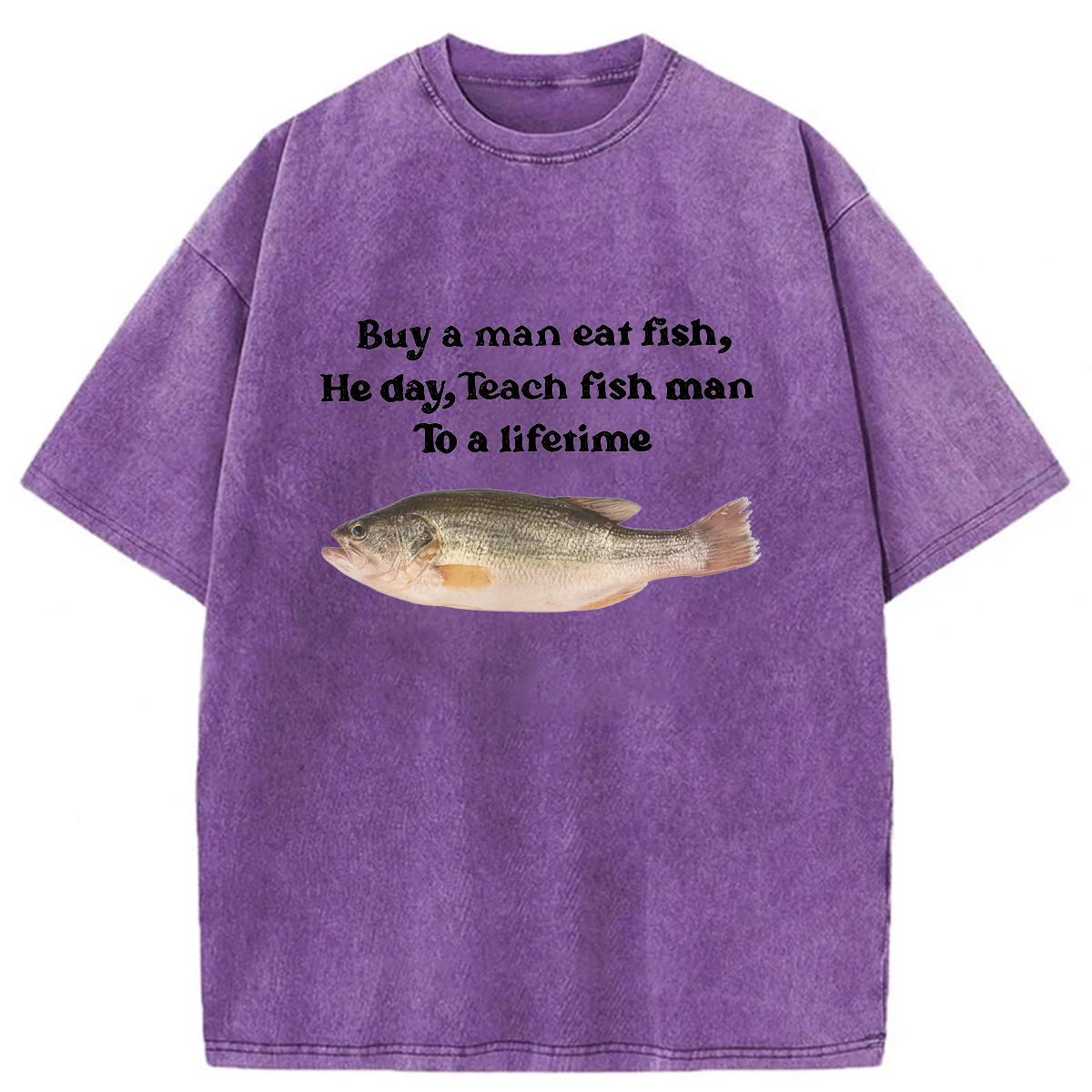 Tokyoviva Fun Fish Memes Washed T-shirt