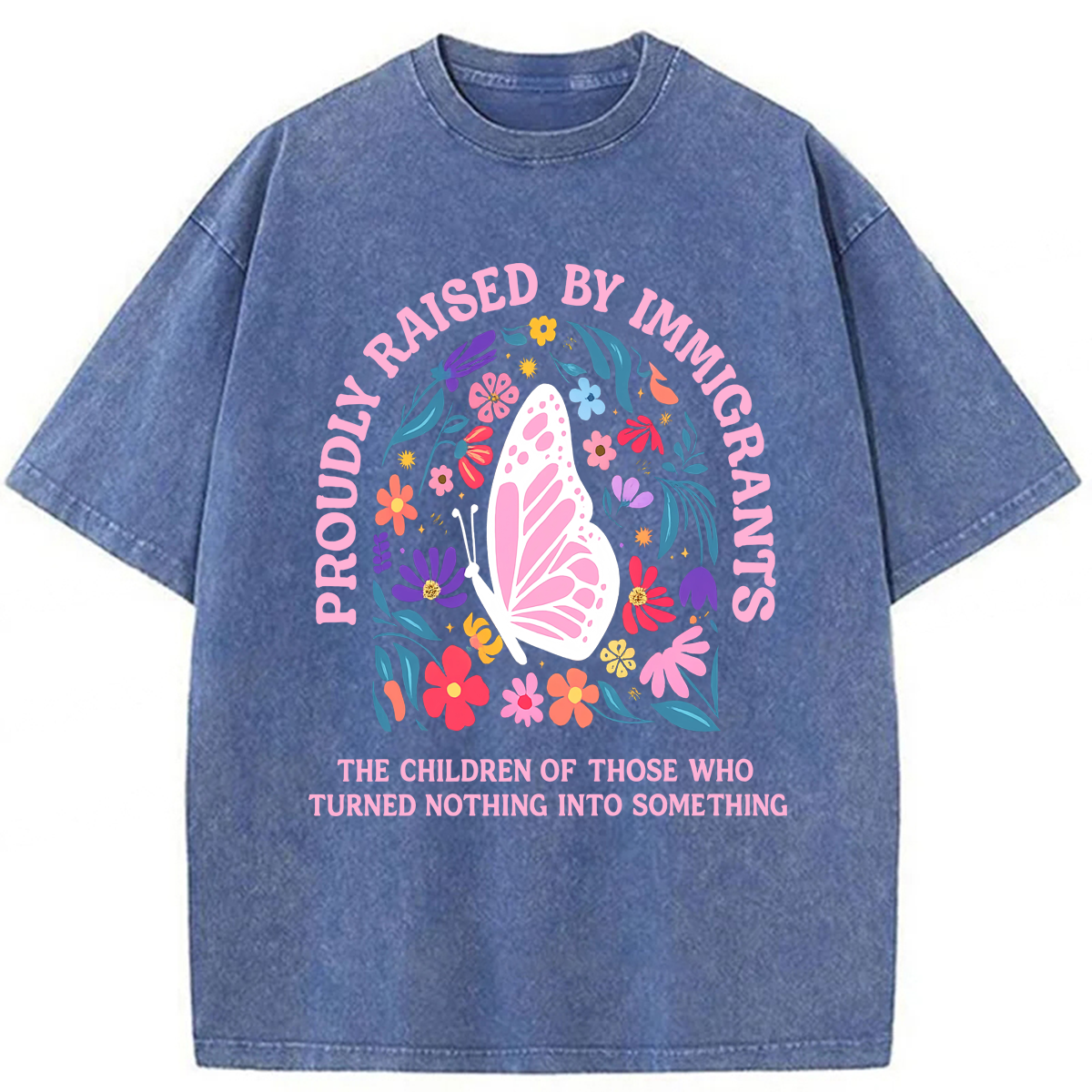 Tokyoviva Proudly Raised By Immigrants Washed T-shirt