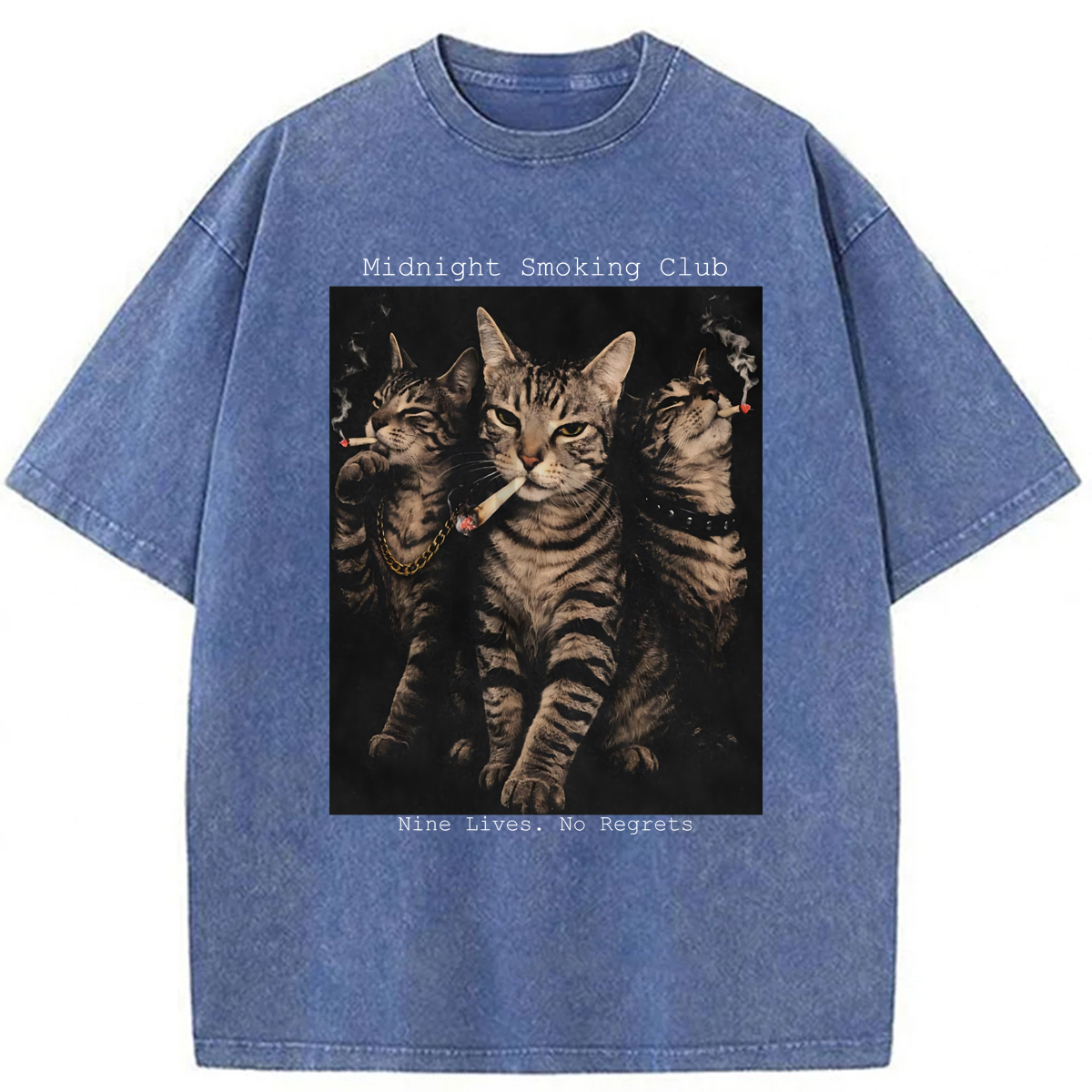 Tokyoviva Vintage Smoking Cats Washed T-shirt