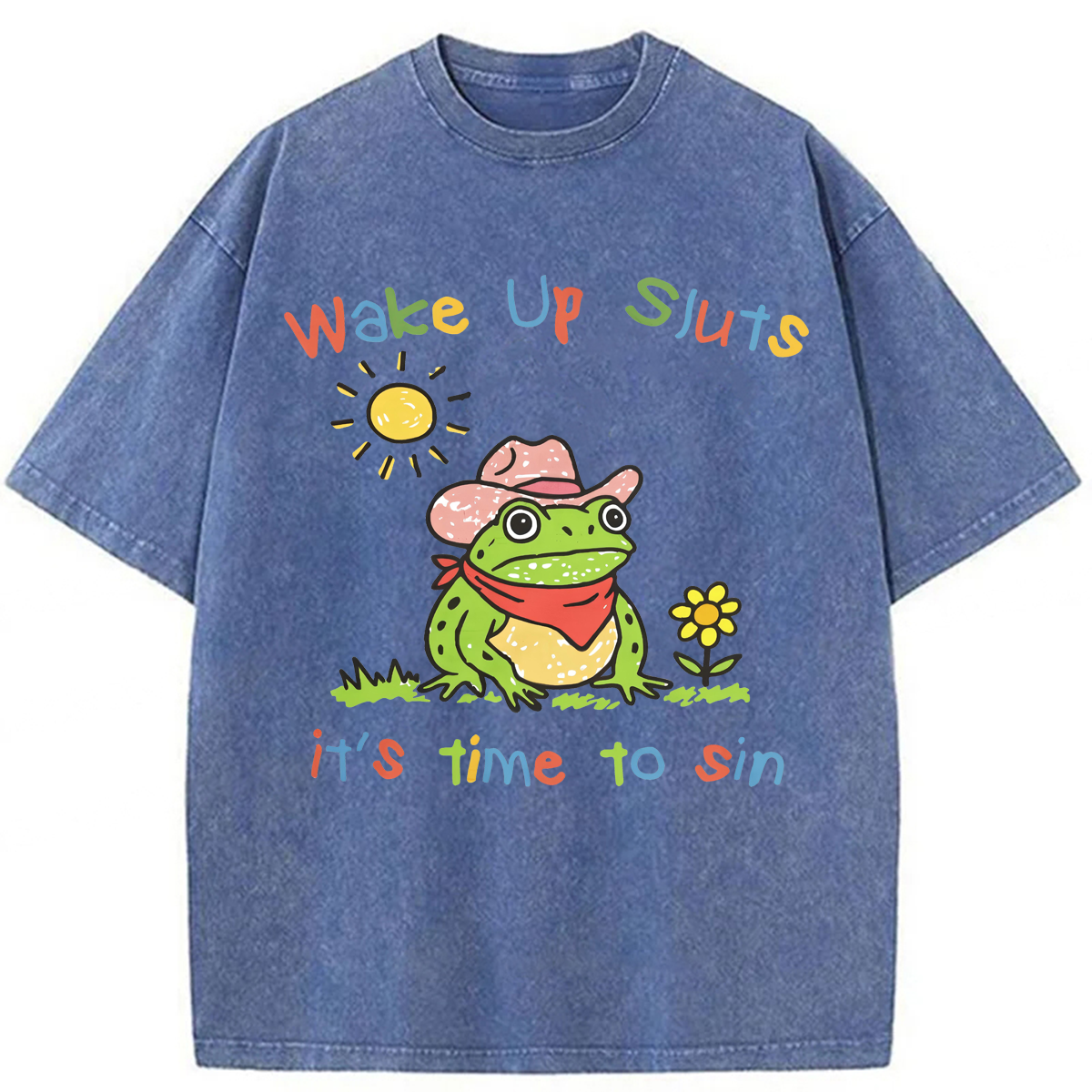 Tokyoviva Wake Up Sl*ts It's Time To Sin Washed T-shirt