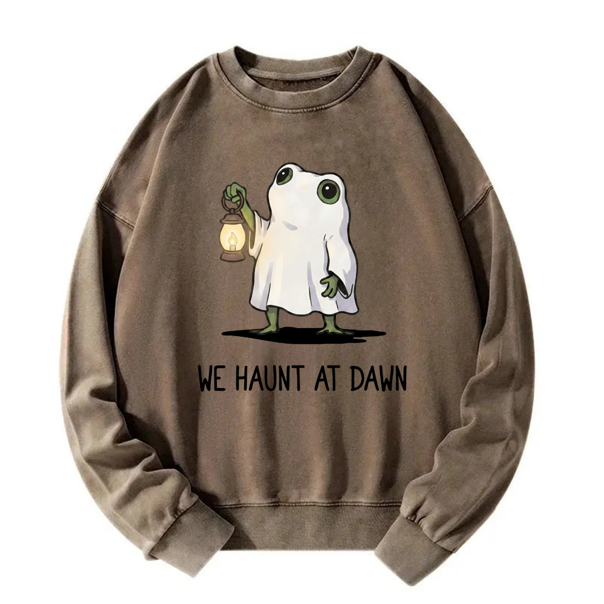 Tokyoviva We Haunt At Dawn Halloween Washed Sweatshirt