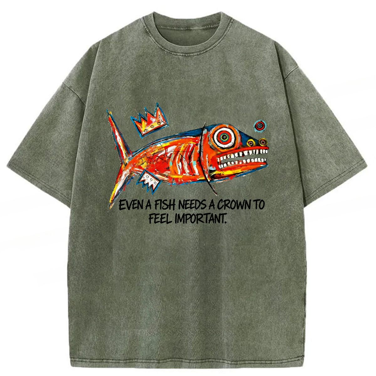 Tokyoviva Lone Fish King Washed T-shirt