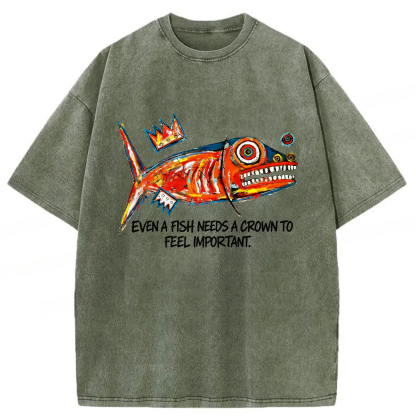 Tokyoviva Lone Fish King Washed T-shirt