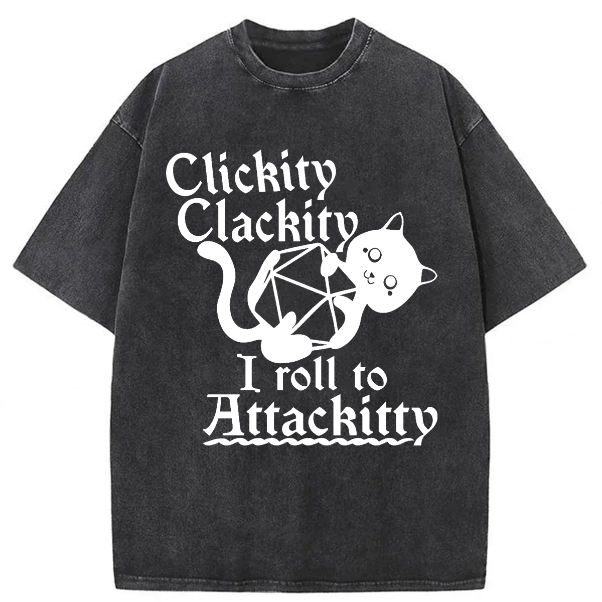 Tokyoviva Clickity Clackity I Roll To Attackitty Washed T-shirt