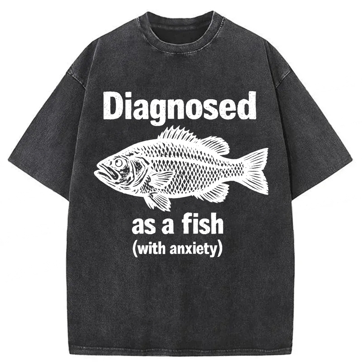 Tokyoviva Diagnosed As A Fish With Anxiety Washed T-shirt
