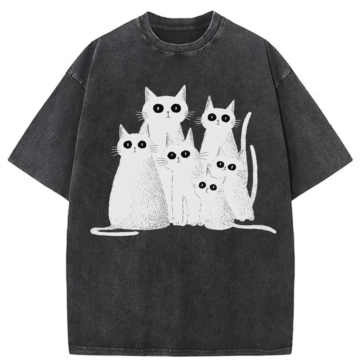 Tokyoviva Funny Cats Washed T-shirt