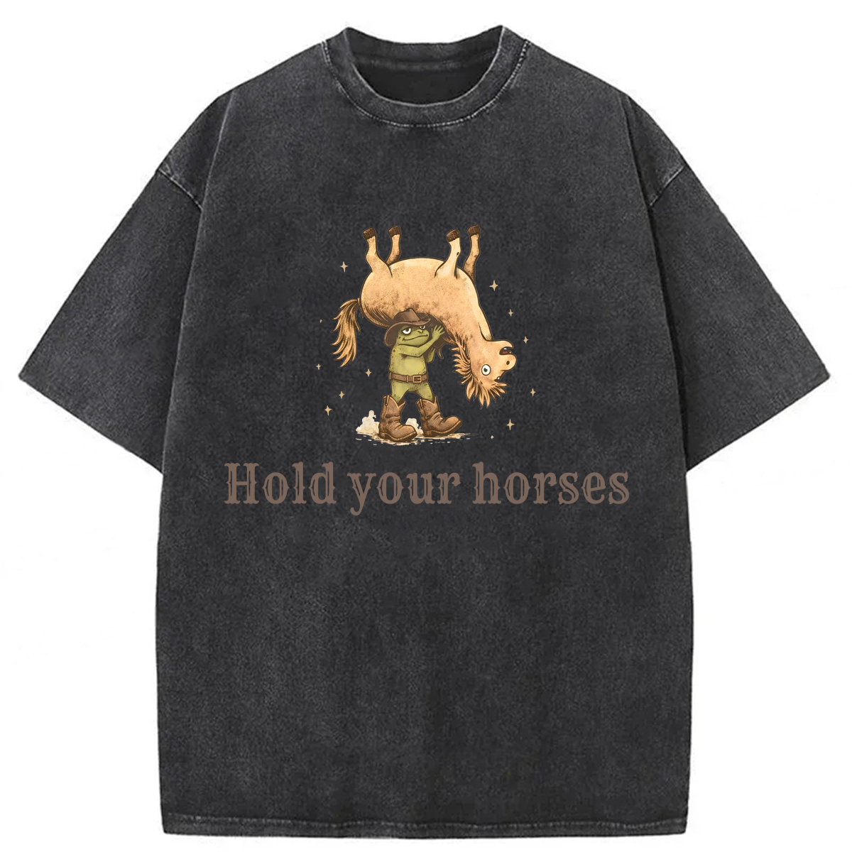 Tokyoviva Hold Your Horses Cowboy Frog Washed T-shirt