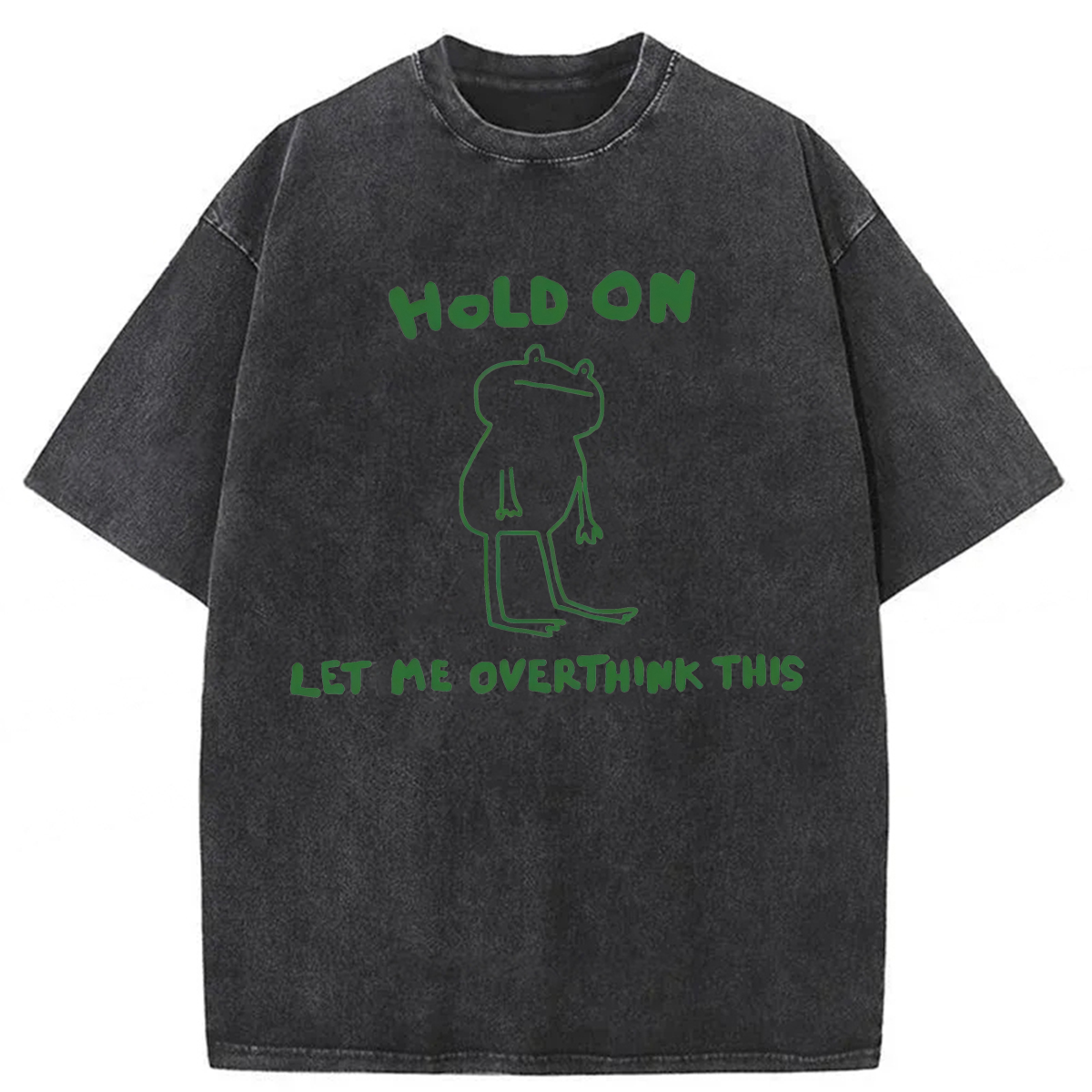 Tokyoviva Overthink Frog Meme Washed T-shirt