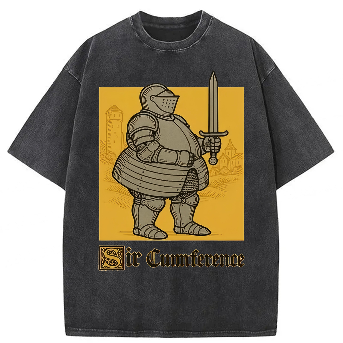 Tokyoviva Sir Cumference Fat Knight Washed T-shirt