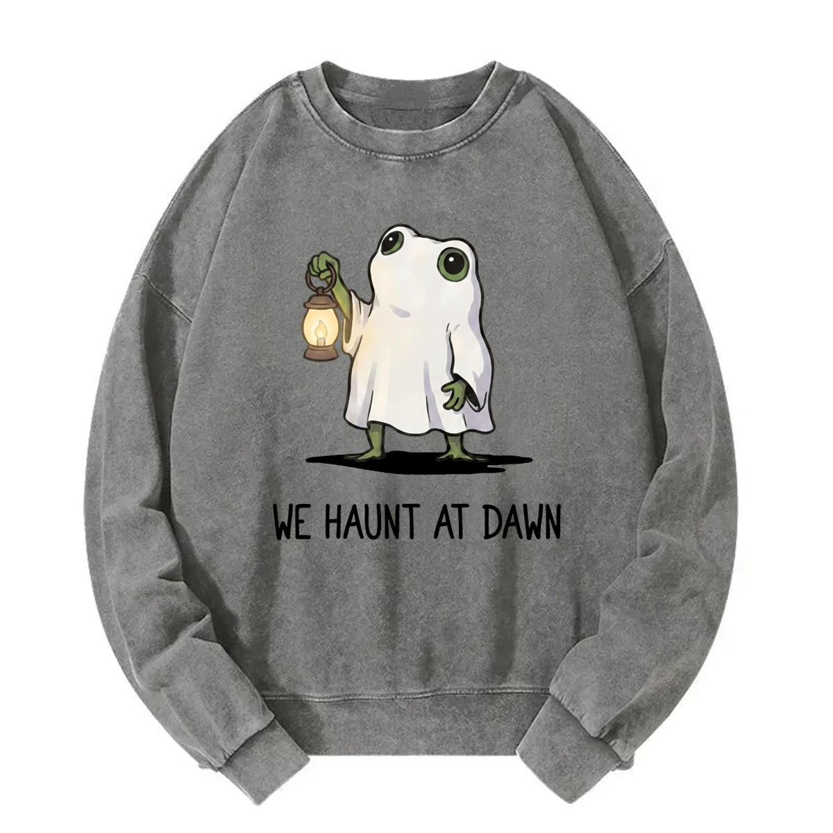 Tokyoviva We Haunt At Dawn Halloween Washed Sweatshirt