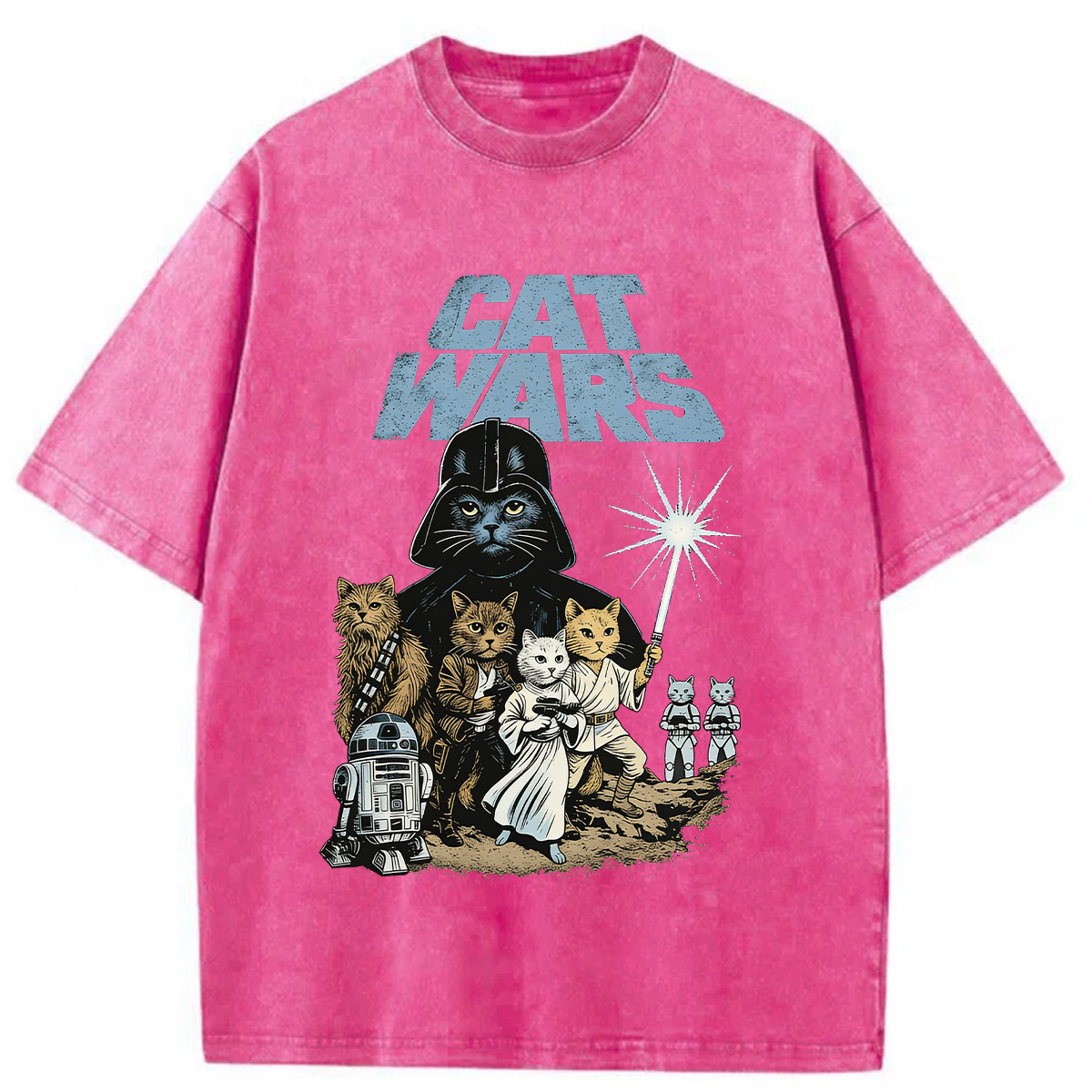 Tokyoviva Planet Cat War Washed T-shirt