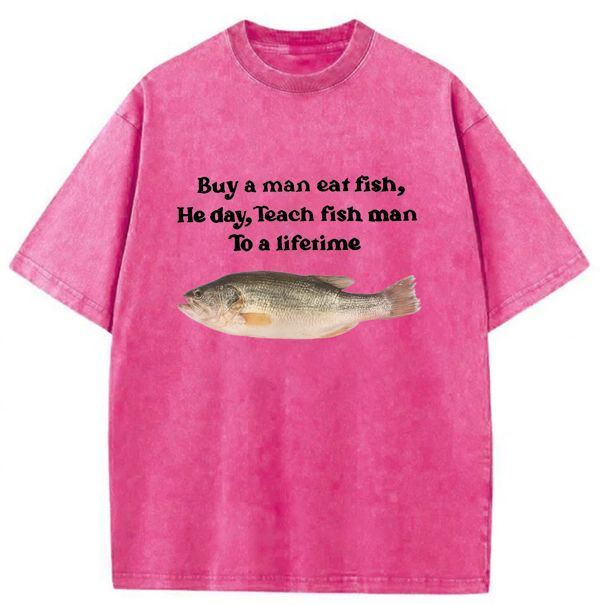 Tokyoviva Fun Fish Memes Washed T-shirt