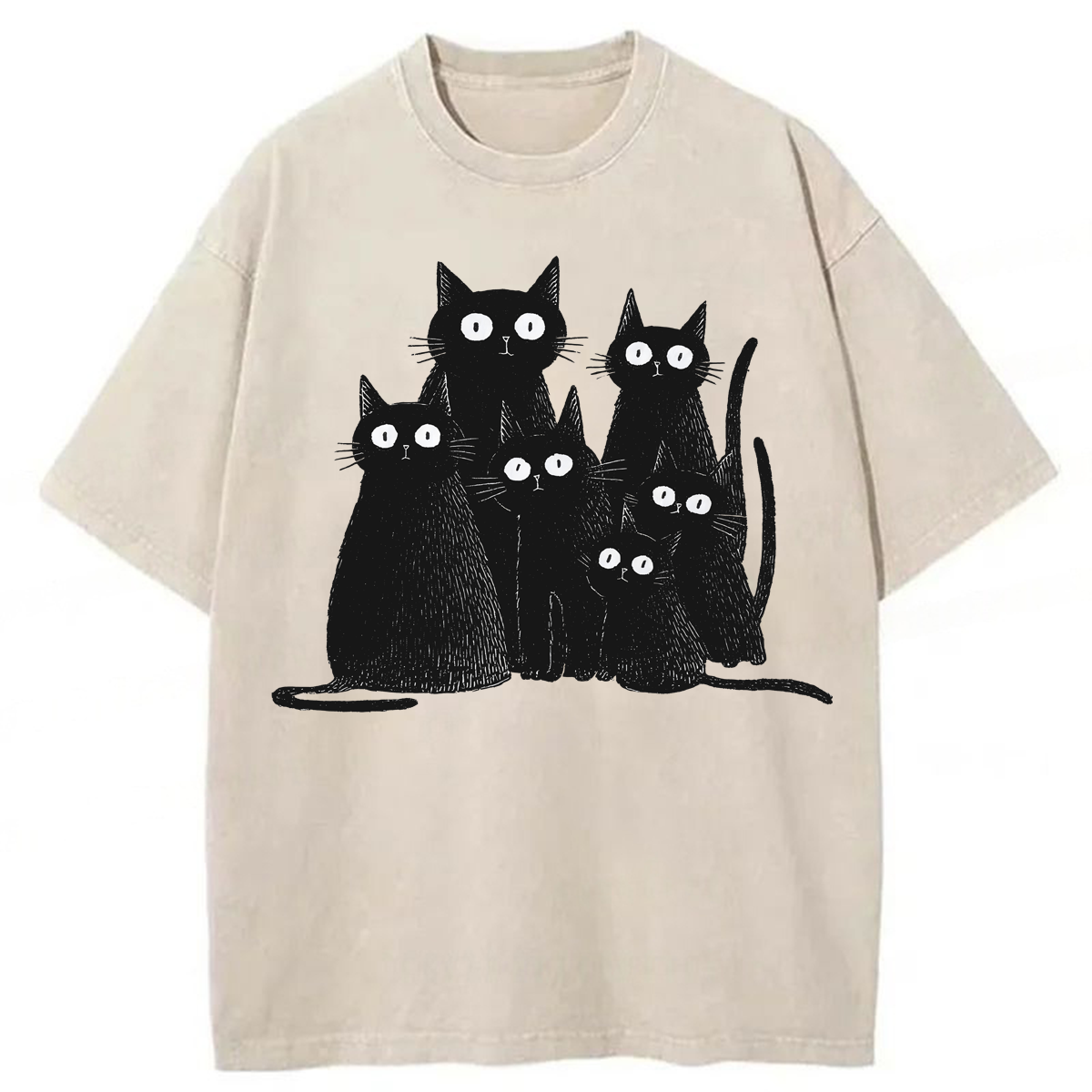 Tokyoviva Funny Cats Washed T-shirt