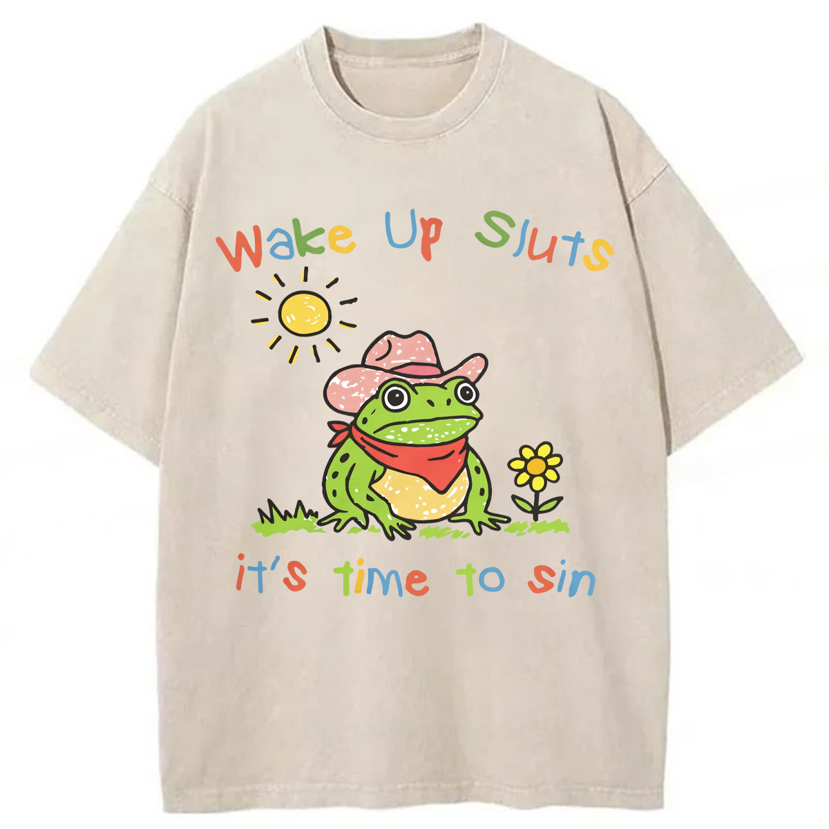 Tokyoviva Wake Up Sl*ts It's Time To Sin Washed T-shirt