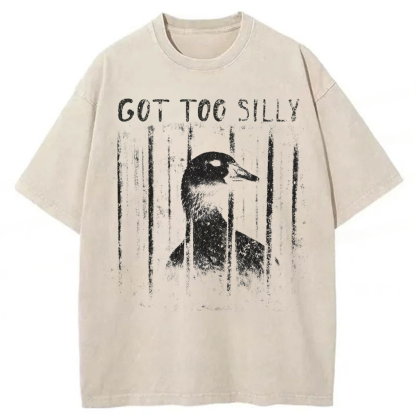 Tokyoviva Funny Silly Goose Meme Washed T-shirt