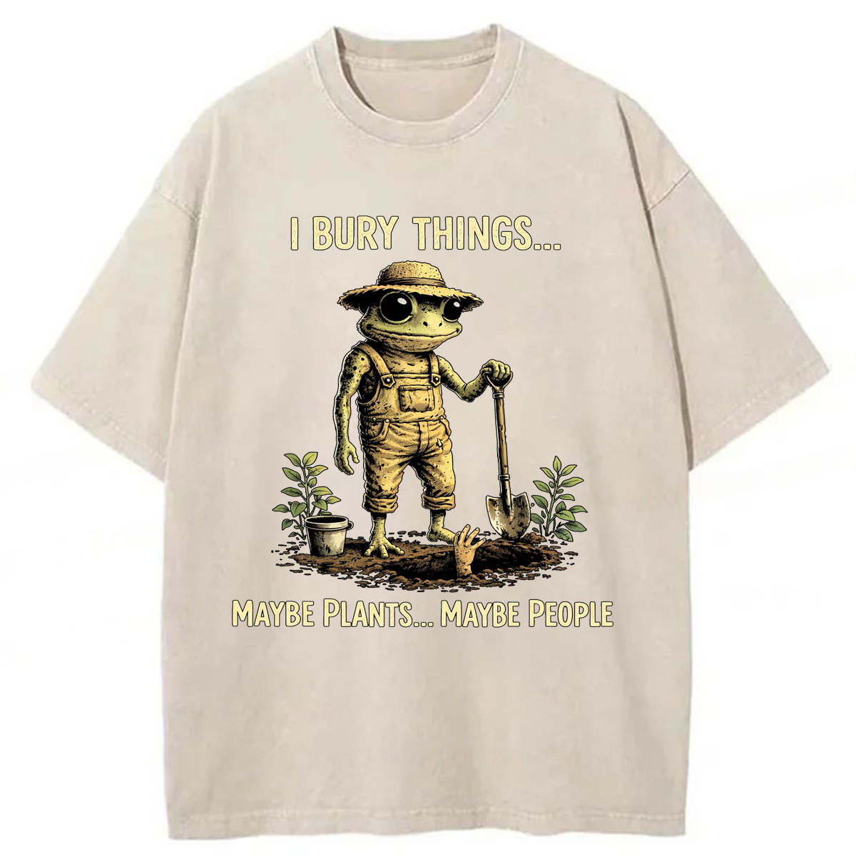 Tokyoviva I Bury Things Maybe Plants Maybe People Washed T-shirt