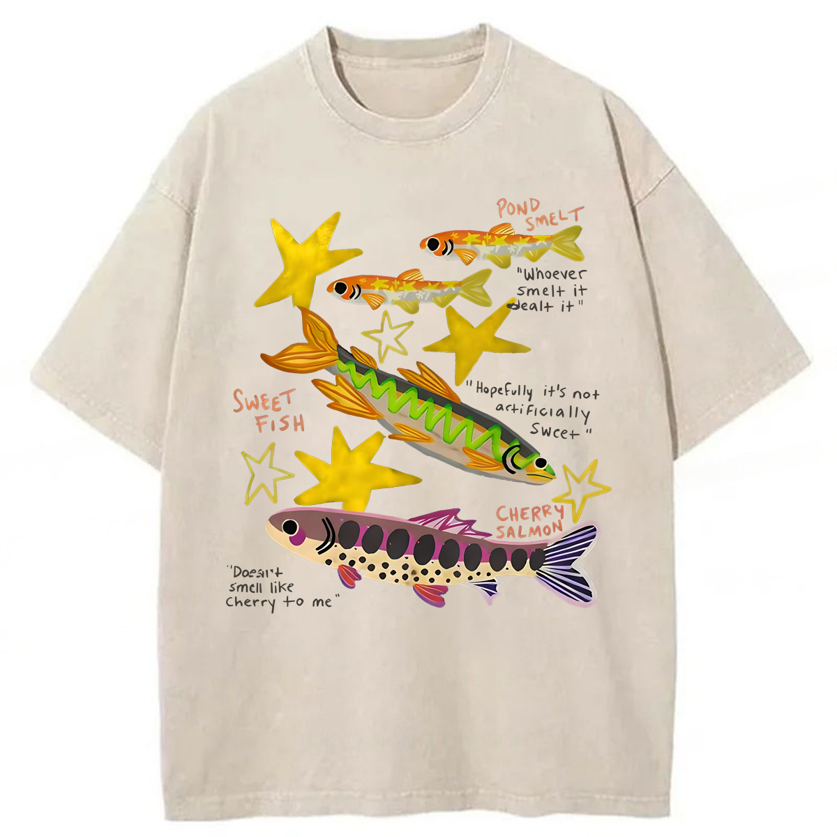 Tokyoviva Funny Fish Washed T-shirt