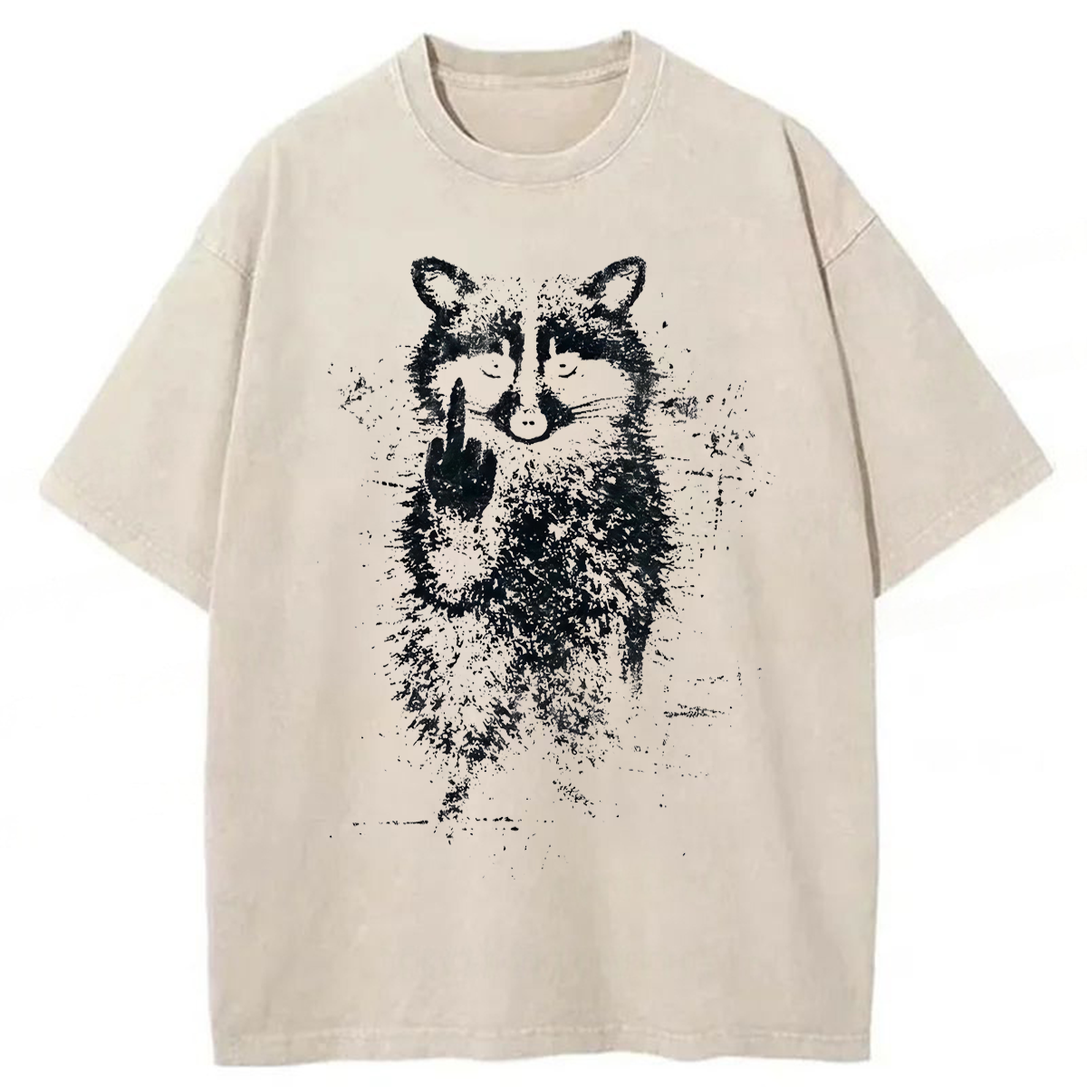 Tokyoviva Funny Sarcasm Raccoon Washed T-shirt
