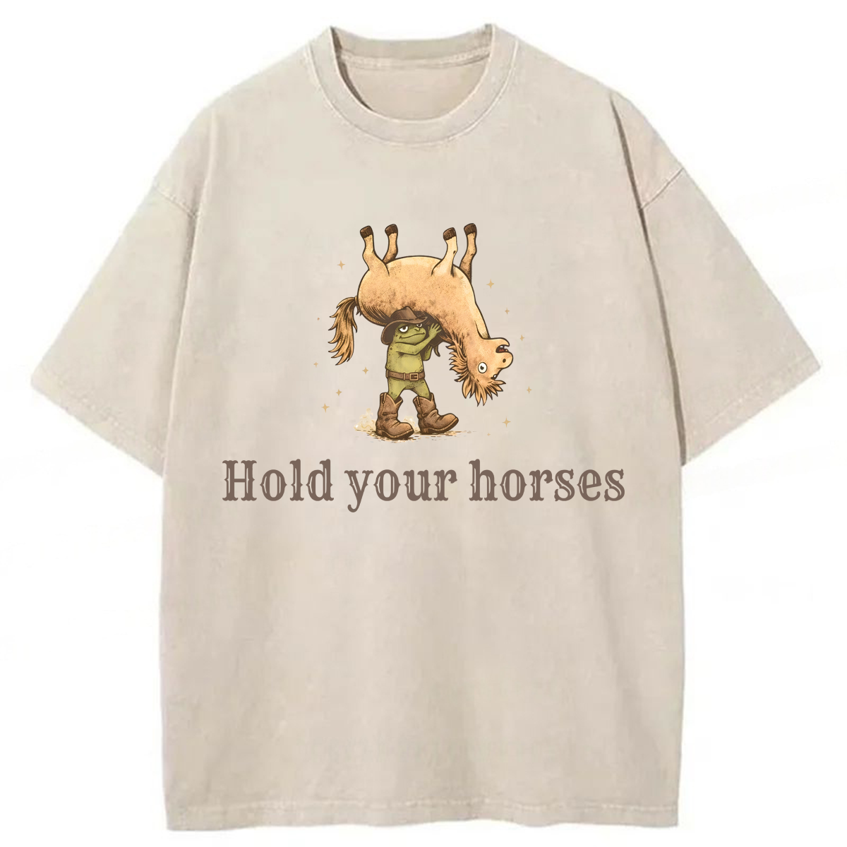 Tokyoviva Hold Your Horses Cowboy Frog Washed T-shirt