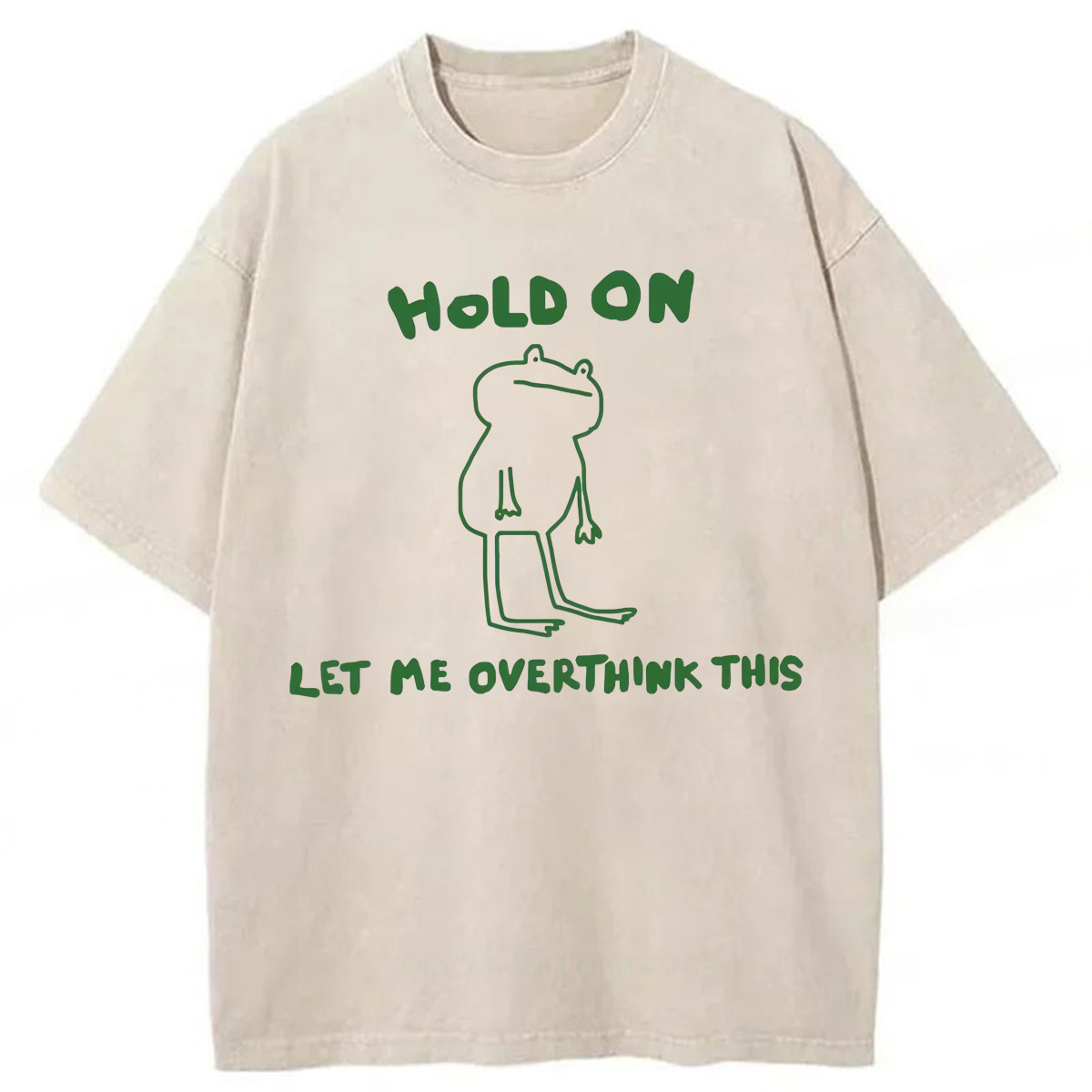 Tokyoviva Overthink Frog Meme Washed T-shirt