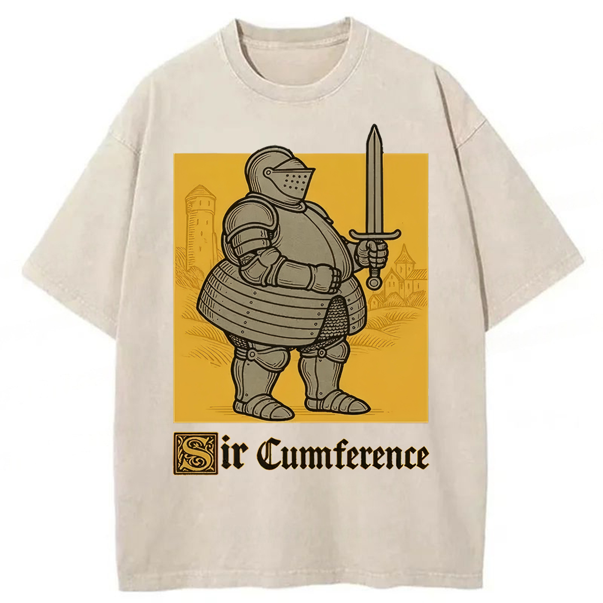 Tokyoviva Sir Cumference Fat Knight Washed T-shirt