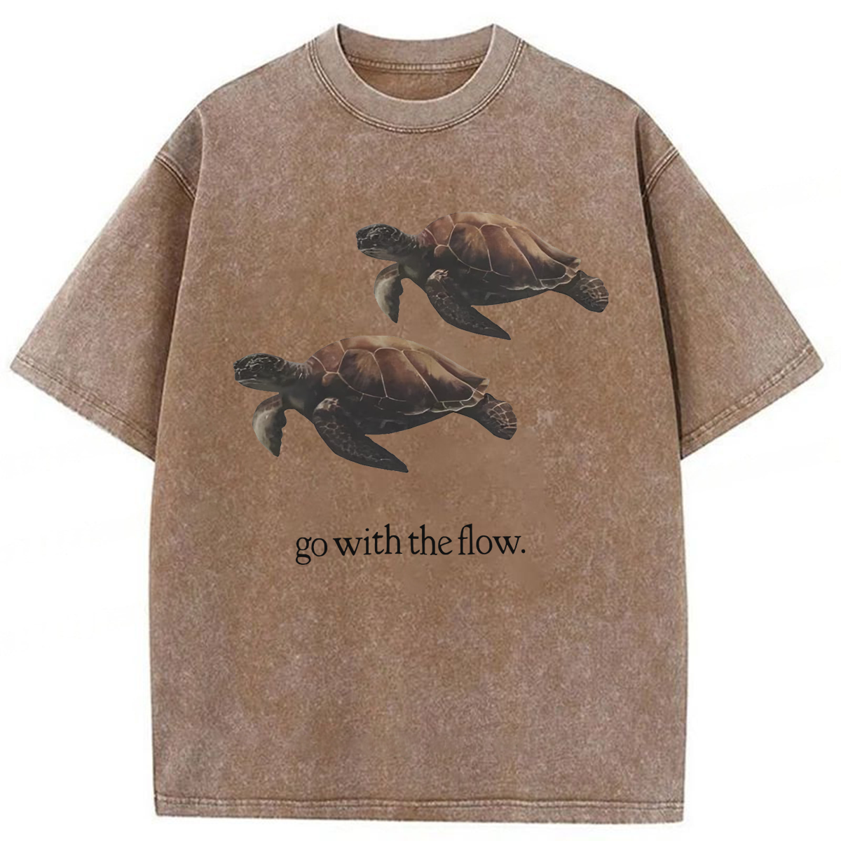 Tokyoviva Turtle Go With The Flow Washed T-shirt