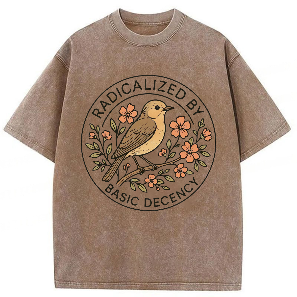 Tokyoviva Radicalized By Basic Decency Washed T-shirt