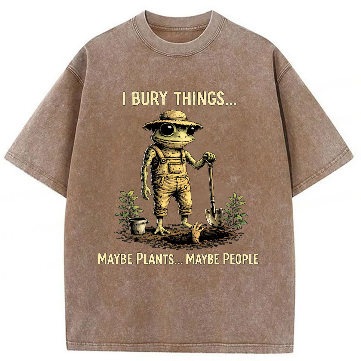 Tokyoviva I Bury Things Maybe Plants Maybe People Washed T-shirt
