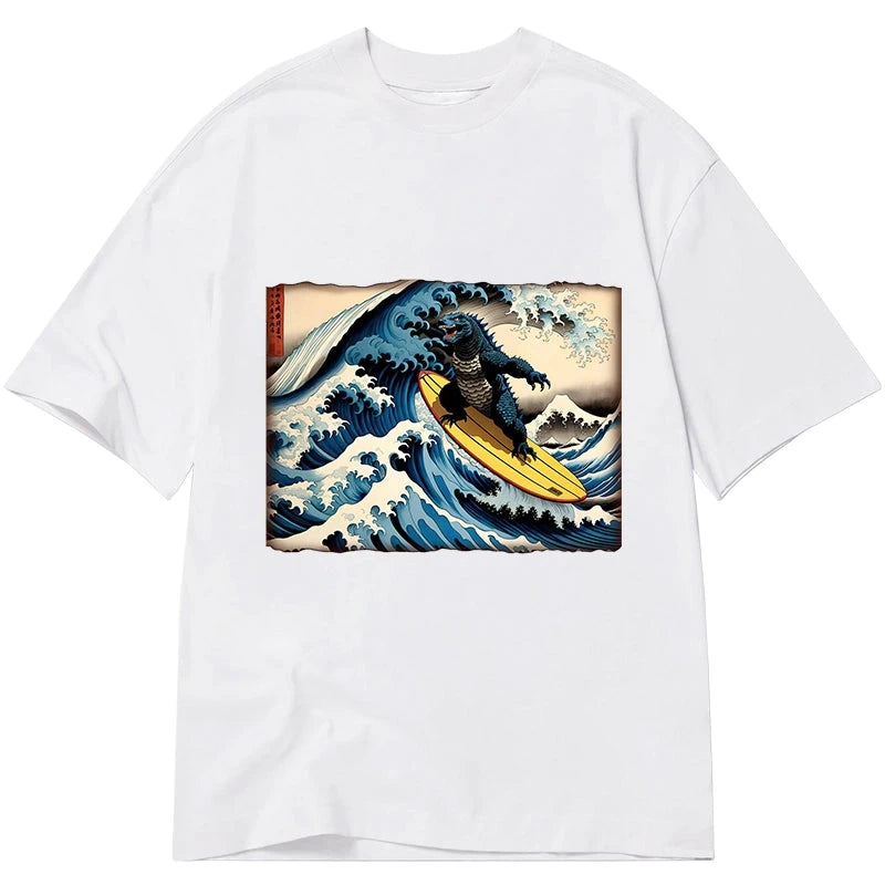 Dinosaur Surfing Japanese Classic T-Shirt
