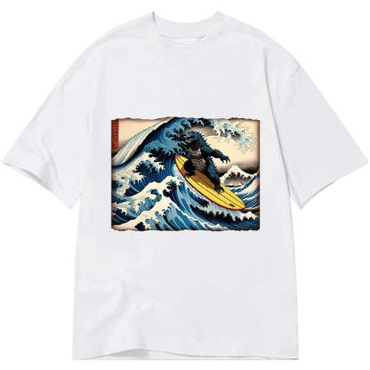 Dinosaur Surfing Japanese Classic T-Shirt