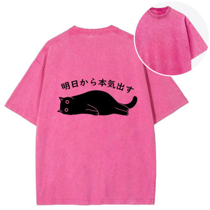 I'm Going To Get Serious Tomorrow Back Washed T-Shirt