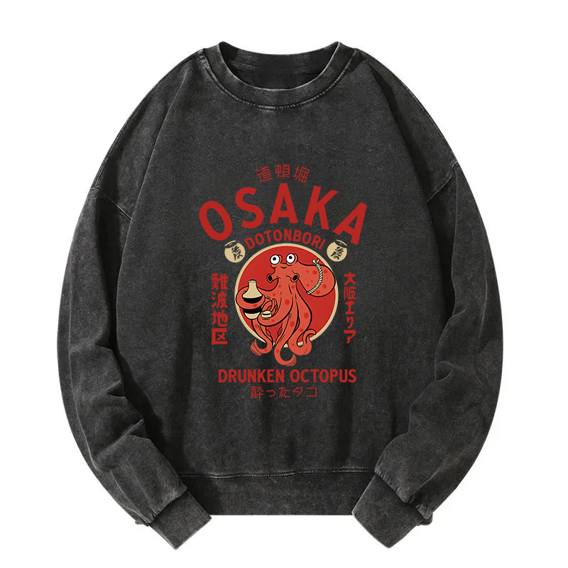 Drunken Octopus Japan Washed Sweatshirt
