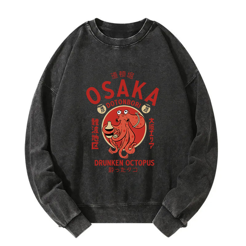 Drunken Octopus Japan Washed Sweatshirt