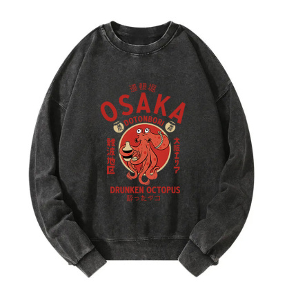 Drunken Octopus Japan Washed Sweatshirt