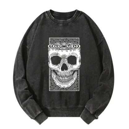 Horror Skull Washed Sweatshirt