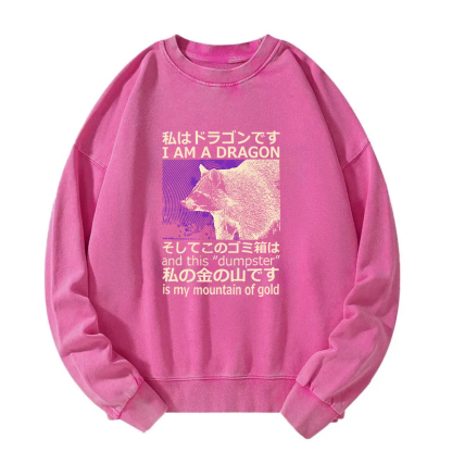 I Am A Dragon and this "Dumpster" is My Mountain of Gold Washed Sweatshirt
