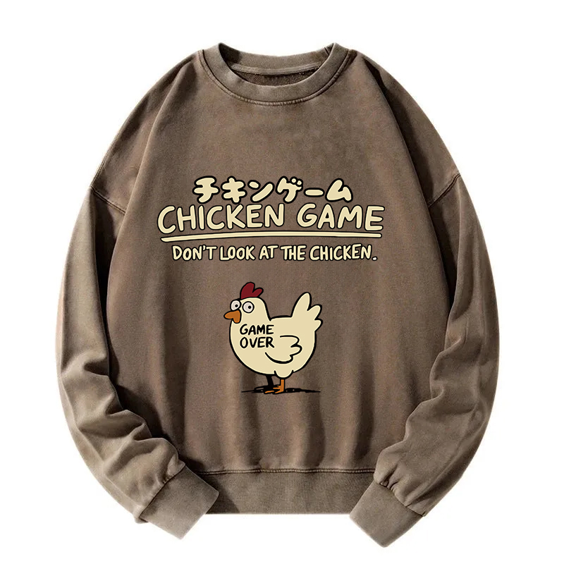 Chicken Game Cotton Washed Sweatshirt